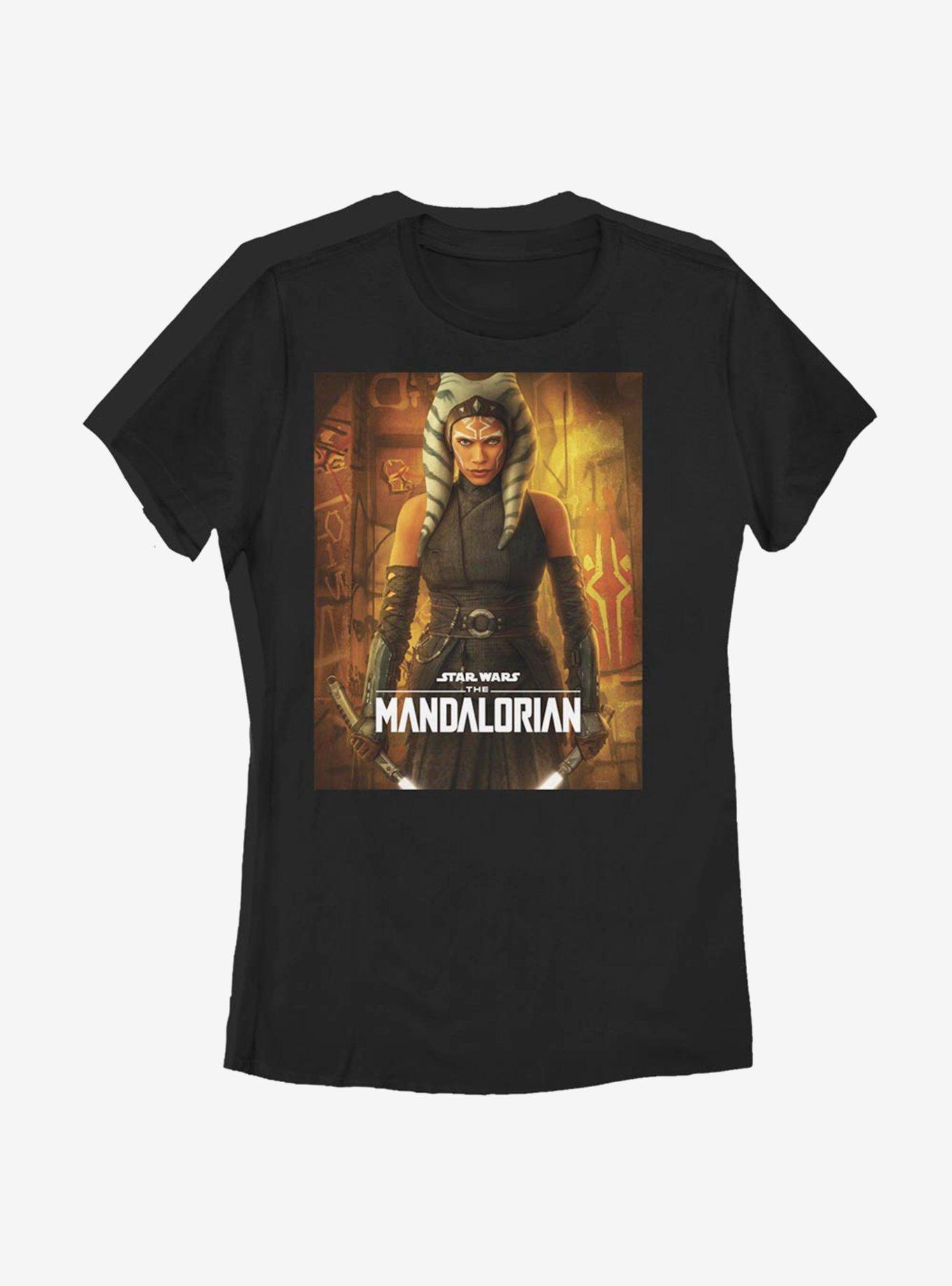 Star Wars The Mandalorian Ahsoka Poster Womens T-Shirt, BLACK, hi-res