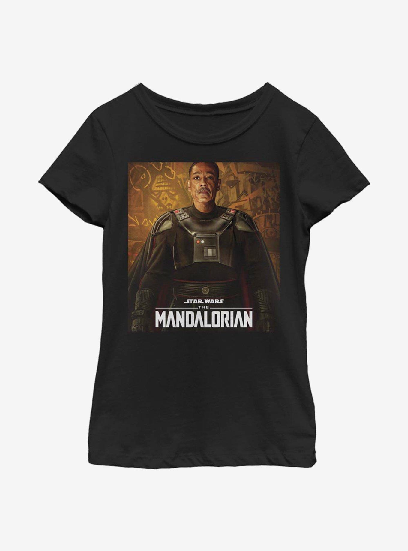 Star Wars The Mandalorian Gideon Poster Youth Girls T-Shirt, BLACK, hi-res