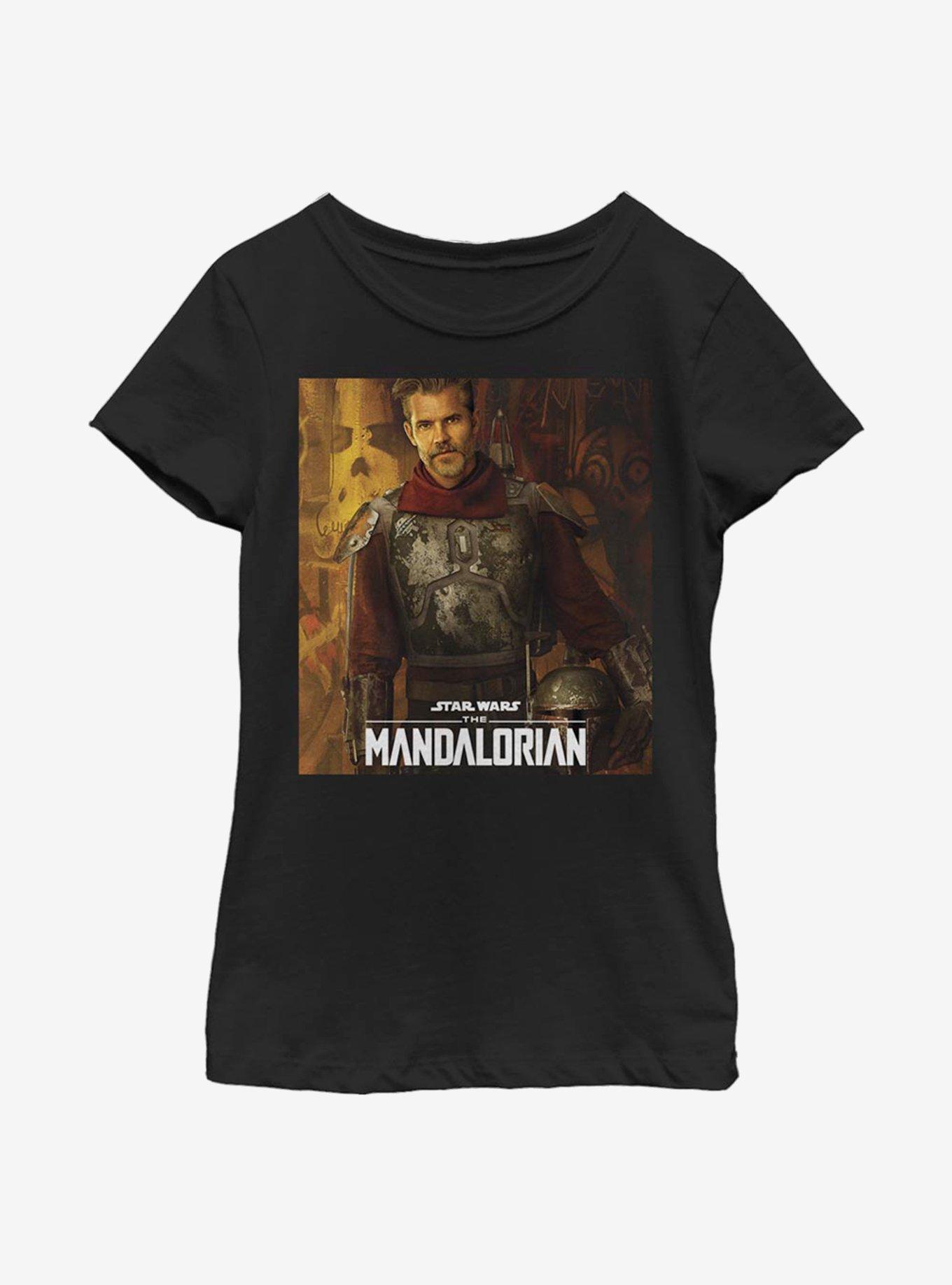 Star Wars The Mandalorian Cobb Vanth Poster Youth Girls T-Shirt, BLACK, hi-res