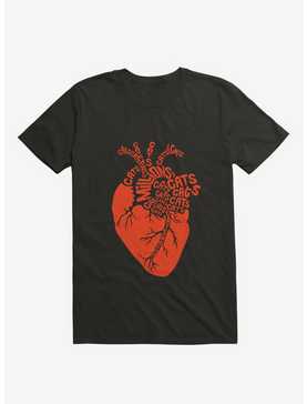 Anatomicat Heart Black T-Shirt, , hi-res
