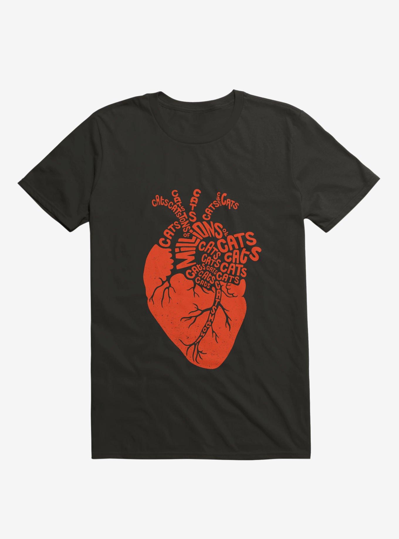 Anatomicat Heart Black T-Shirt, , hi-res