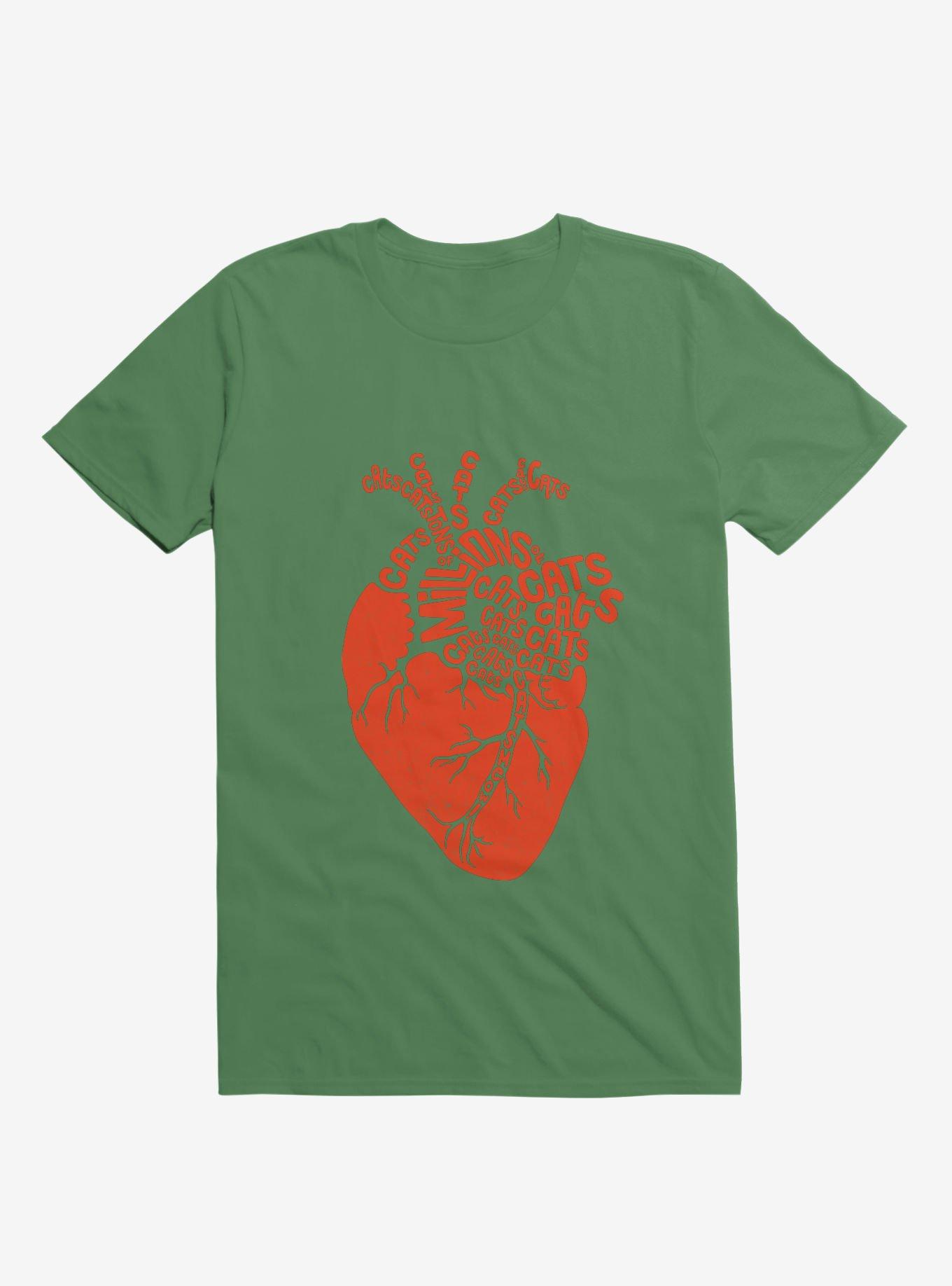 Anatomicat Heart Kelly Green T-Shirt, , hi-res