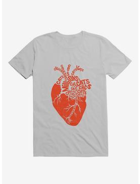 Anatomicat Heart Ice Grey T-Shirt, , hi-res