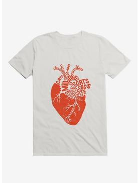 Anatomicat Heart White T-Shirt, , hi-res