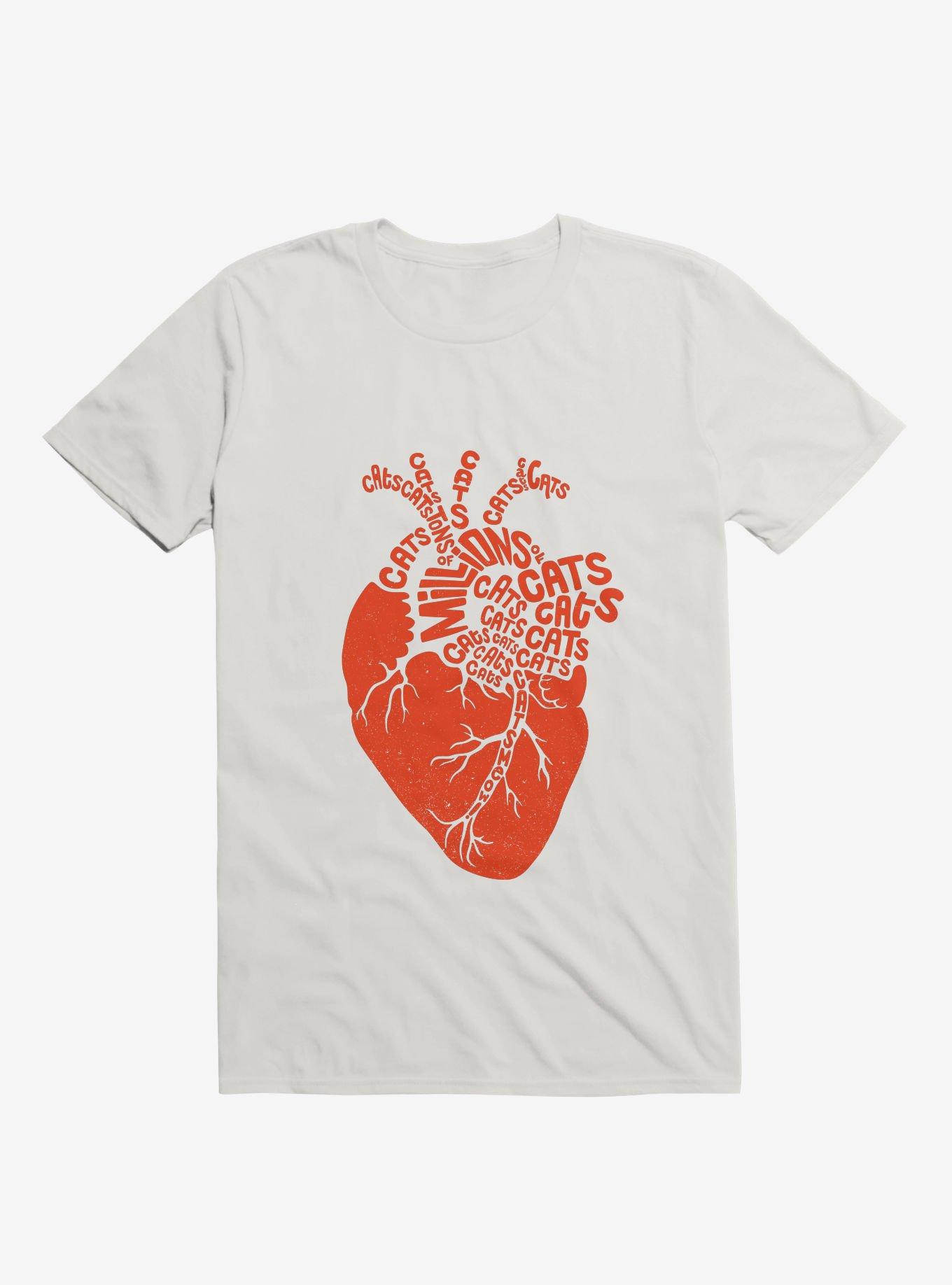 Anatomicat Heart White T-Shirt, WHITE, hi-res