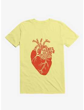 Anatomicat Heart Corn Silk Yellow T-Shirt, , hi-res