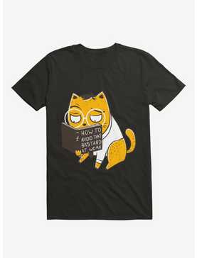 Avoid That Bastard At Work Cat Black T-Shirt, , hi-res