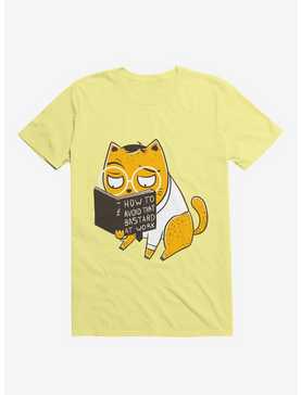 Avoid That Bastard At Work Cat Corn Silk Yellow T-Shirt, , hi-res