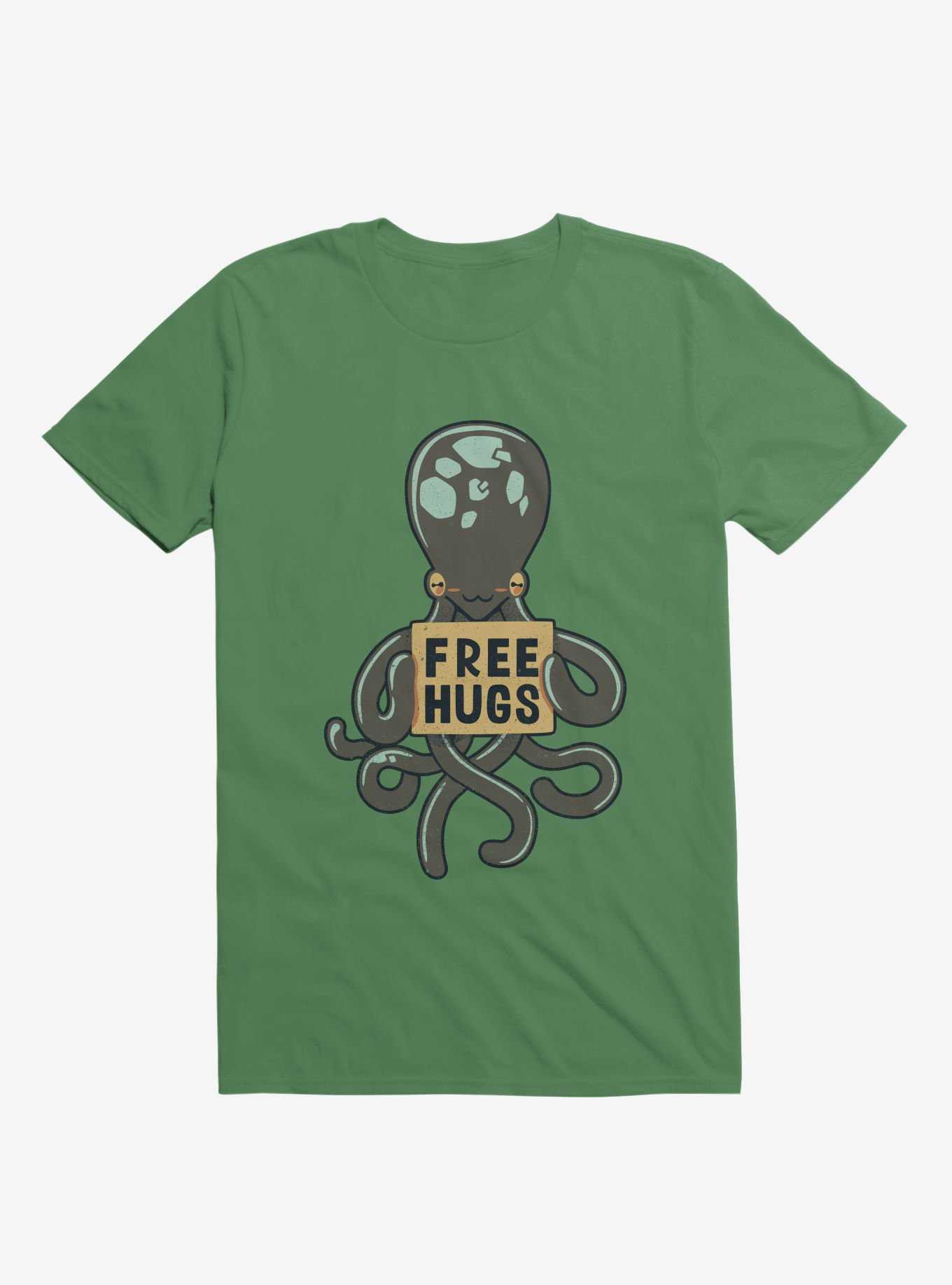 Free Hugs Octopus Kelly Green T-Shirt, , hi-res