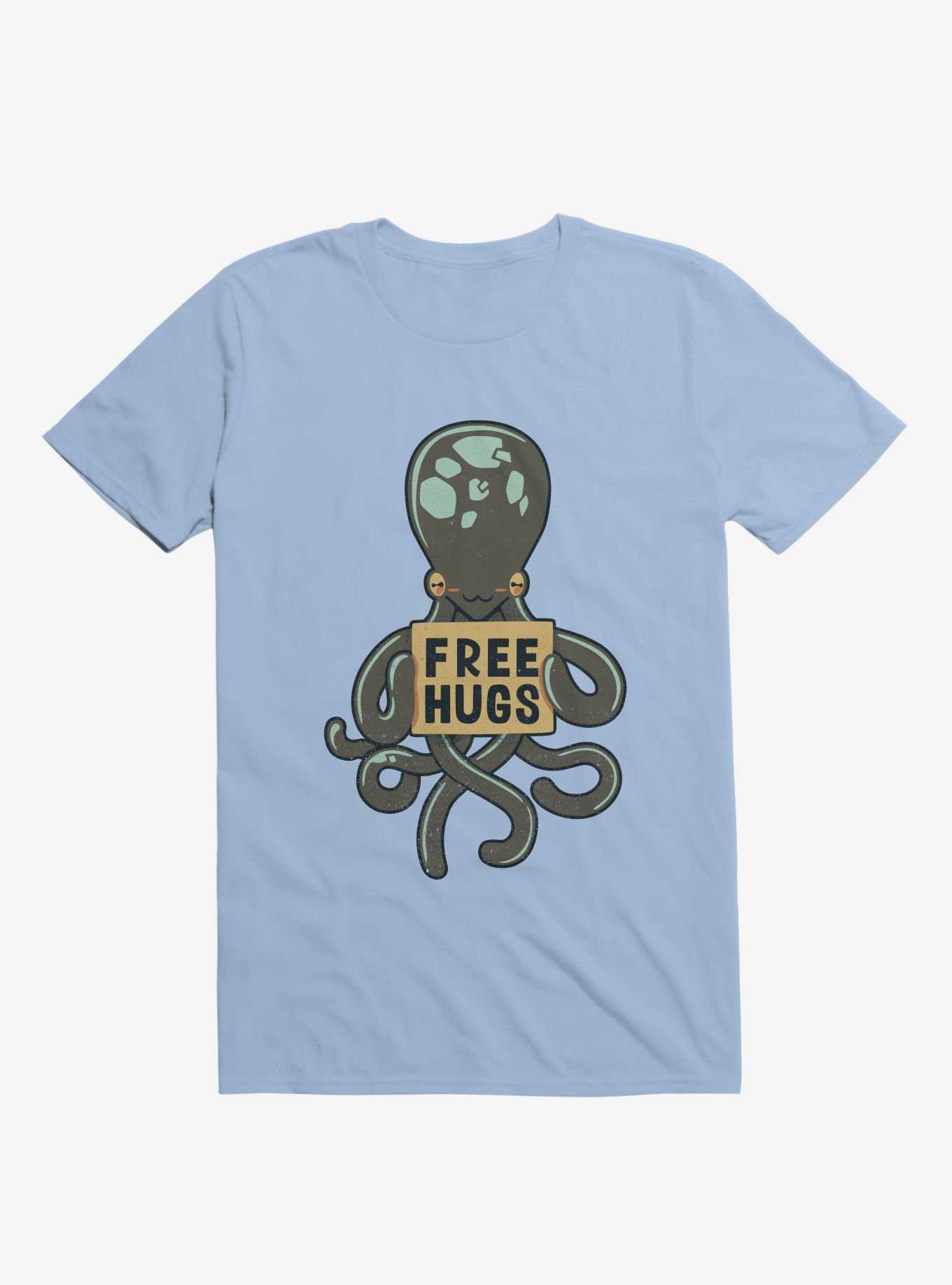 Free Hugs Octopus Light Blue T-Shirt, , hi-res