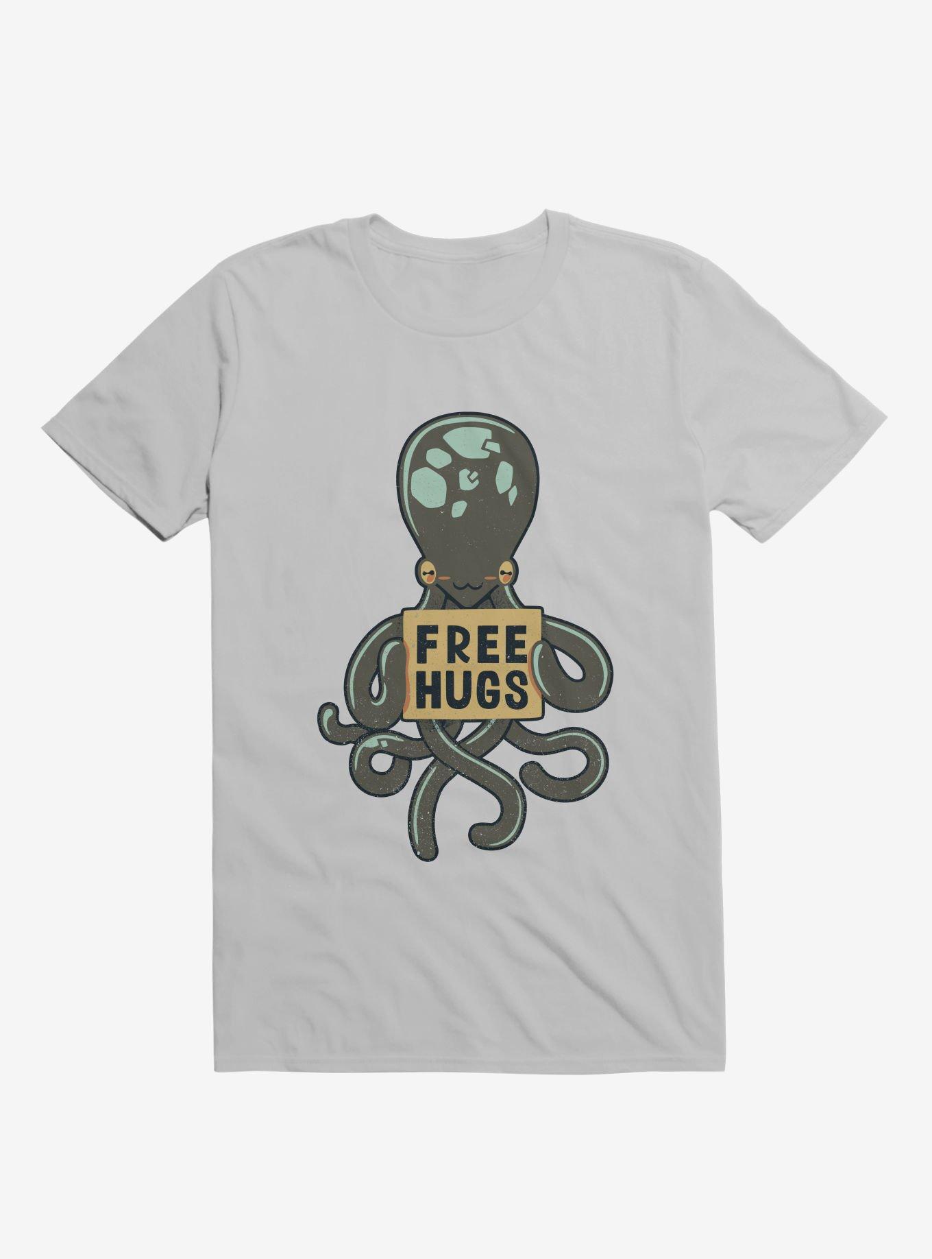 Free Hugs Octopus Ice Grey T-Shirt