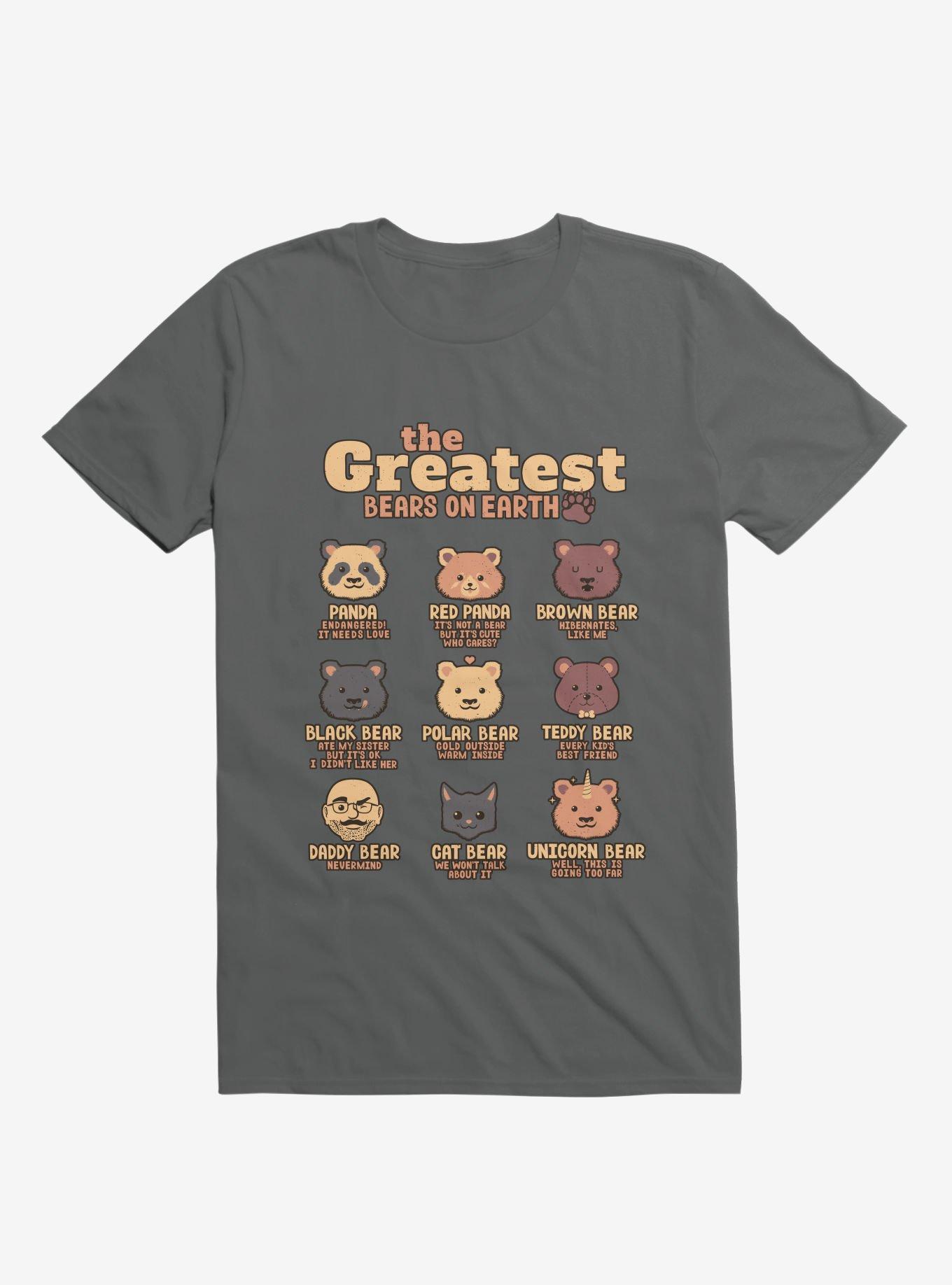 Greatest Bears Daddy Charcoal Grey T-Shirt, , hi-res