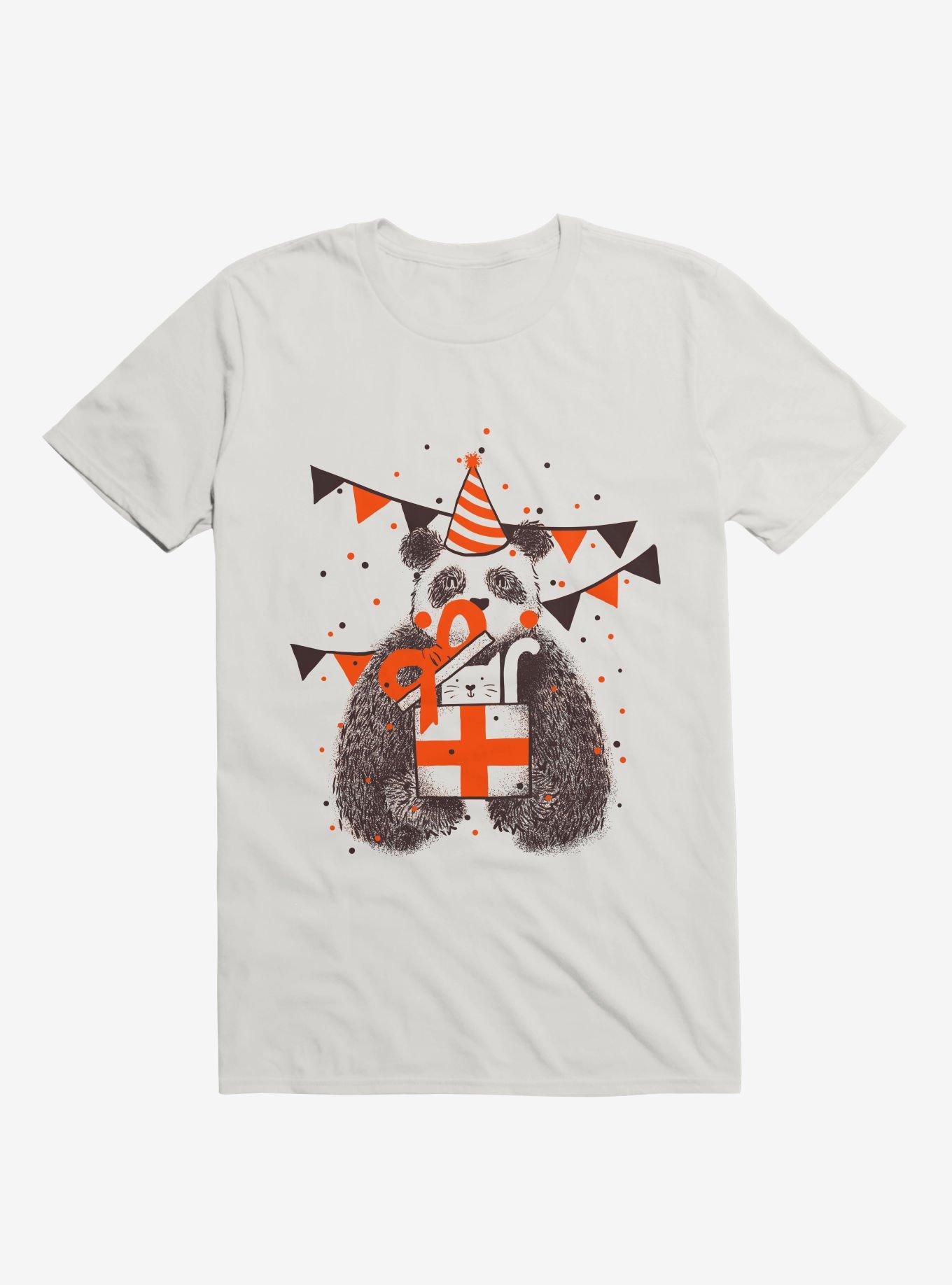Happy Birthday Panda White T-Shirt, , hi-res