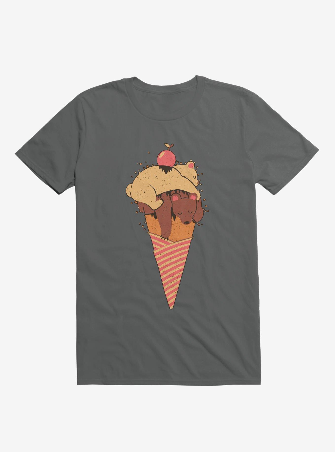 Ice Cream Bears Summer Charcoal Grey T-Shirt, , hi-res