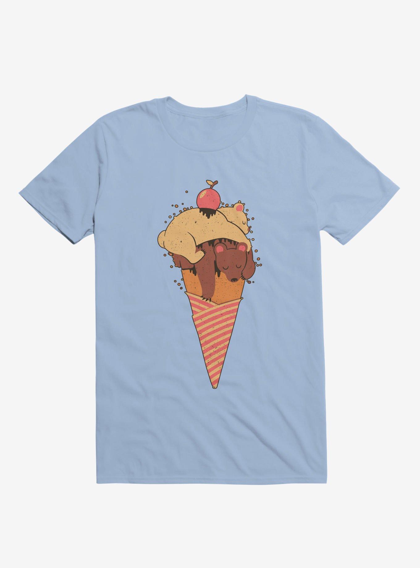 Ice Cream Bears Summer Light Blue T-Shirt, LIGHT BLUE, hi-res