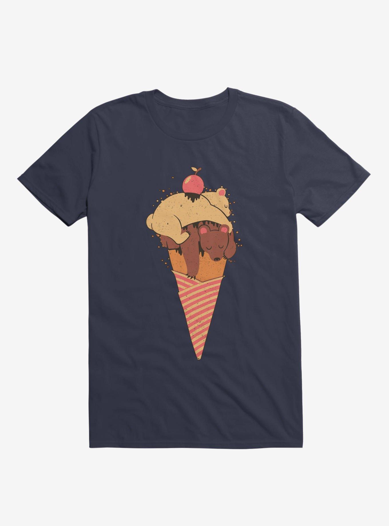 Ice Cream Bears Summer Navy Blue T-Shirt, , hi-res