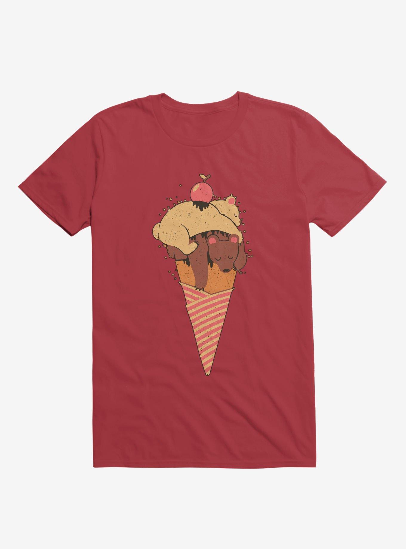Ice Cream Bears Summer Red T-Shirt, , hi-res