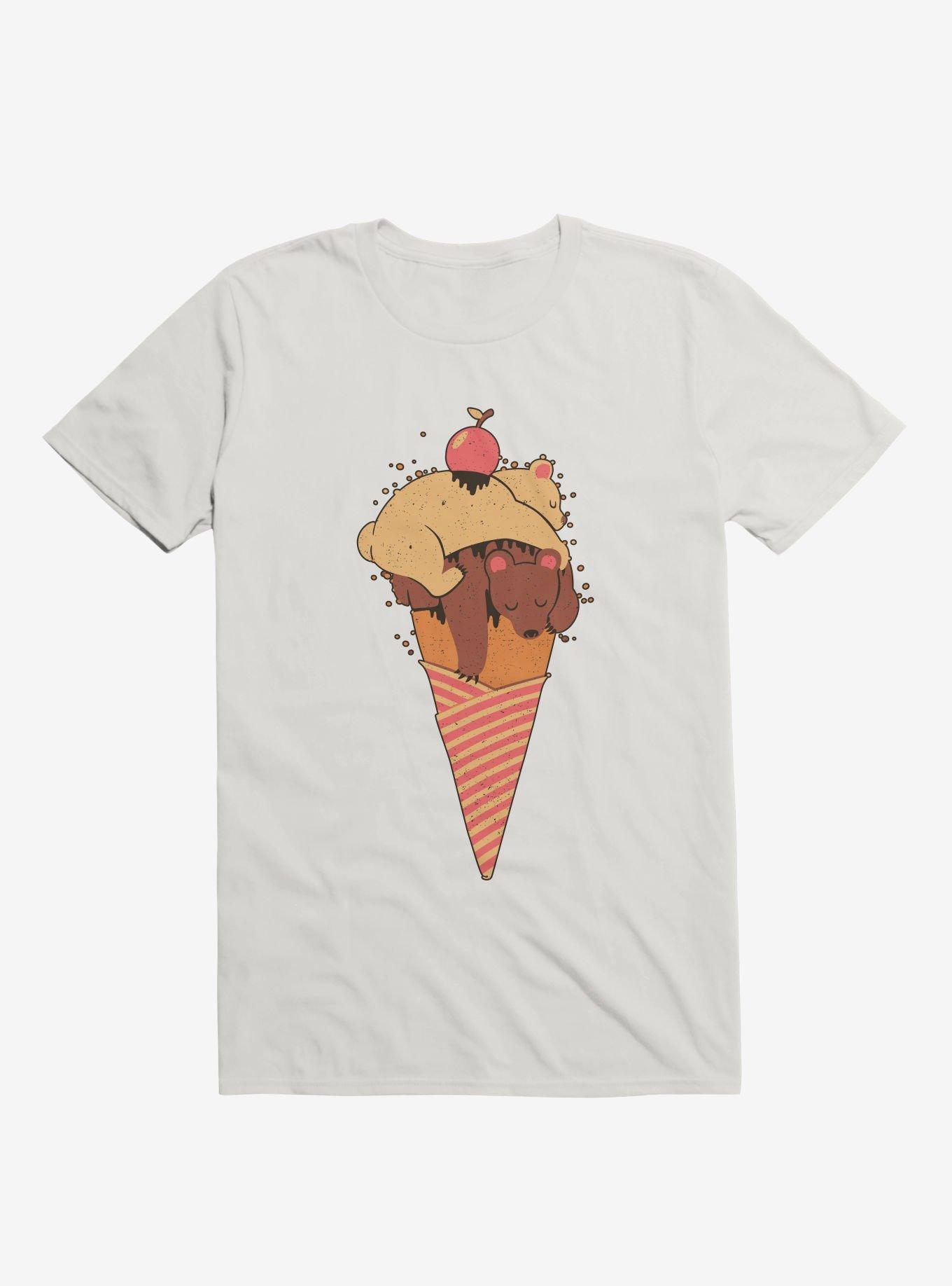 Ice Cream Bears Summer White T-Shirt, , hi-res