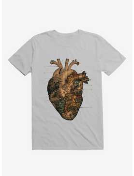 I'll Find You Heart World Map Ice Grey T-Shirt, , hi-res