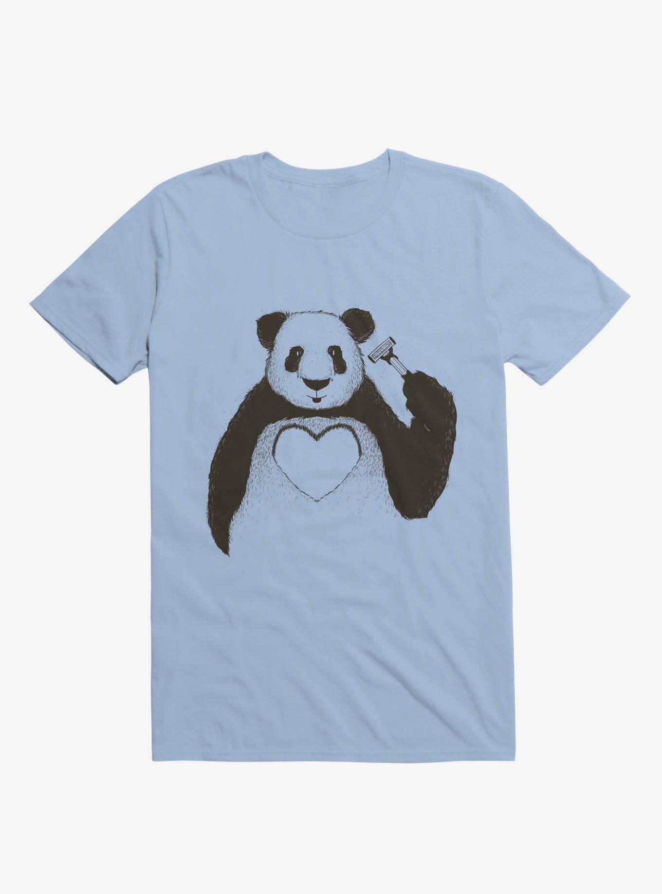 Love Panda Light Blue T-Shirt