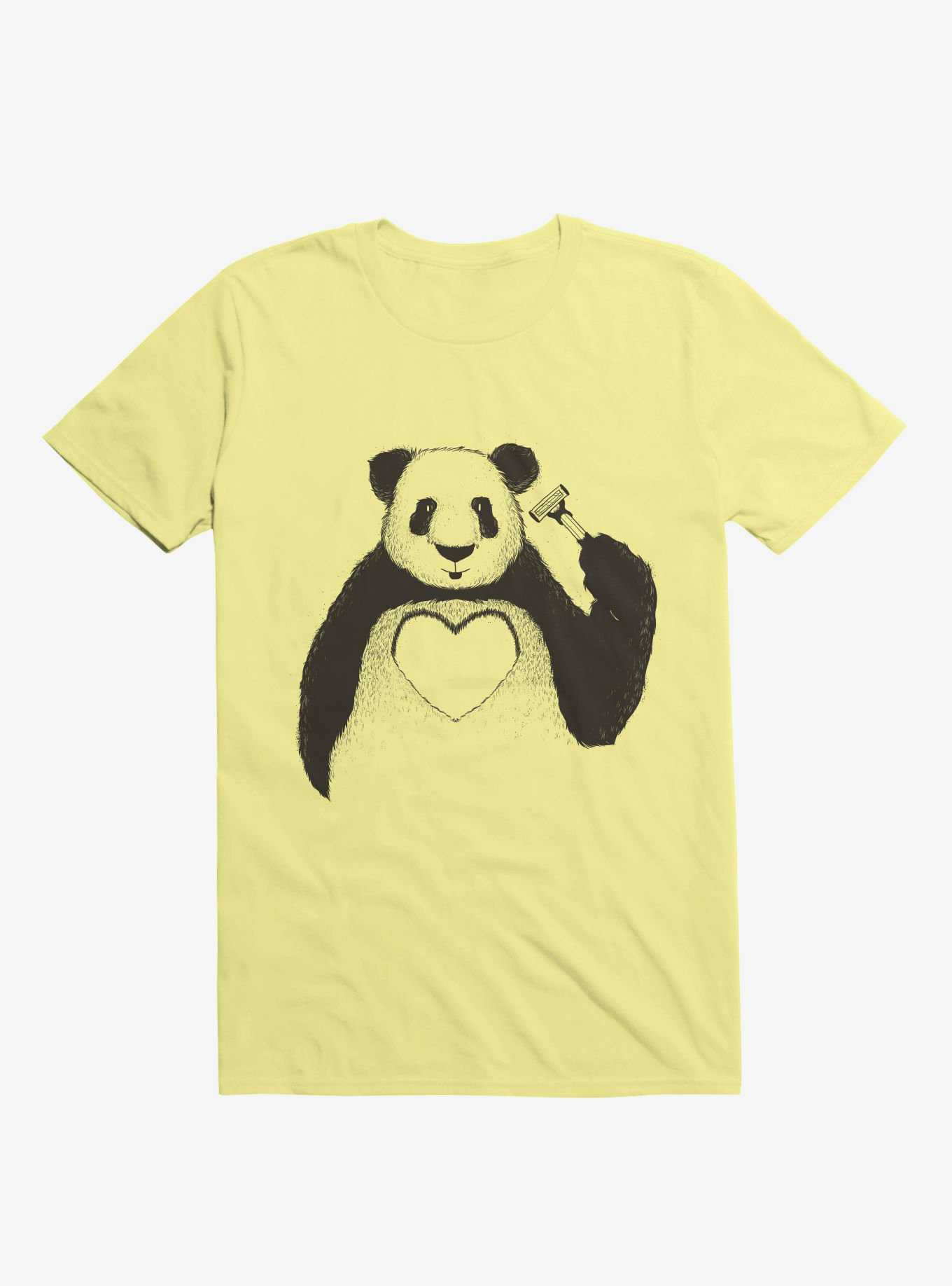 Love Panda Corn Silk Yellow T-Shirt, , hi-res