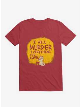 I'll Murder Everything You Love Cat Red T-Shirt, , hi-res
