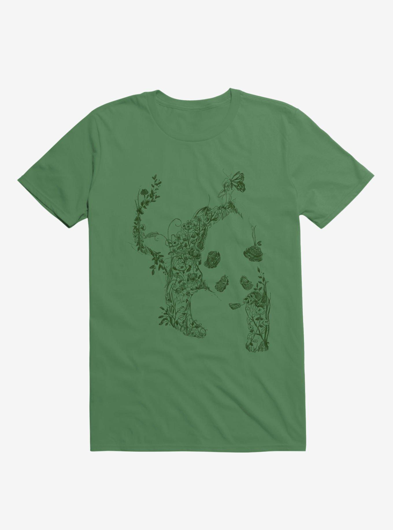 Sketch Of Nature Panda Kelly Green T-Shirt, , hi-res