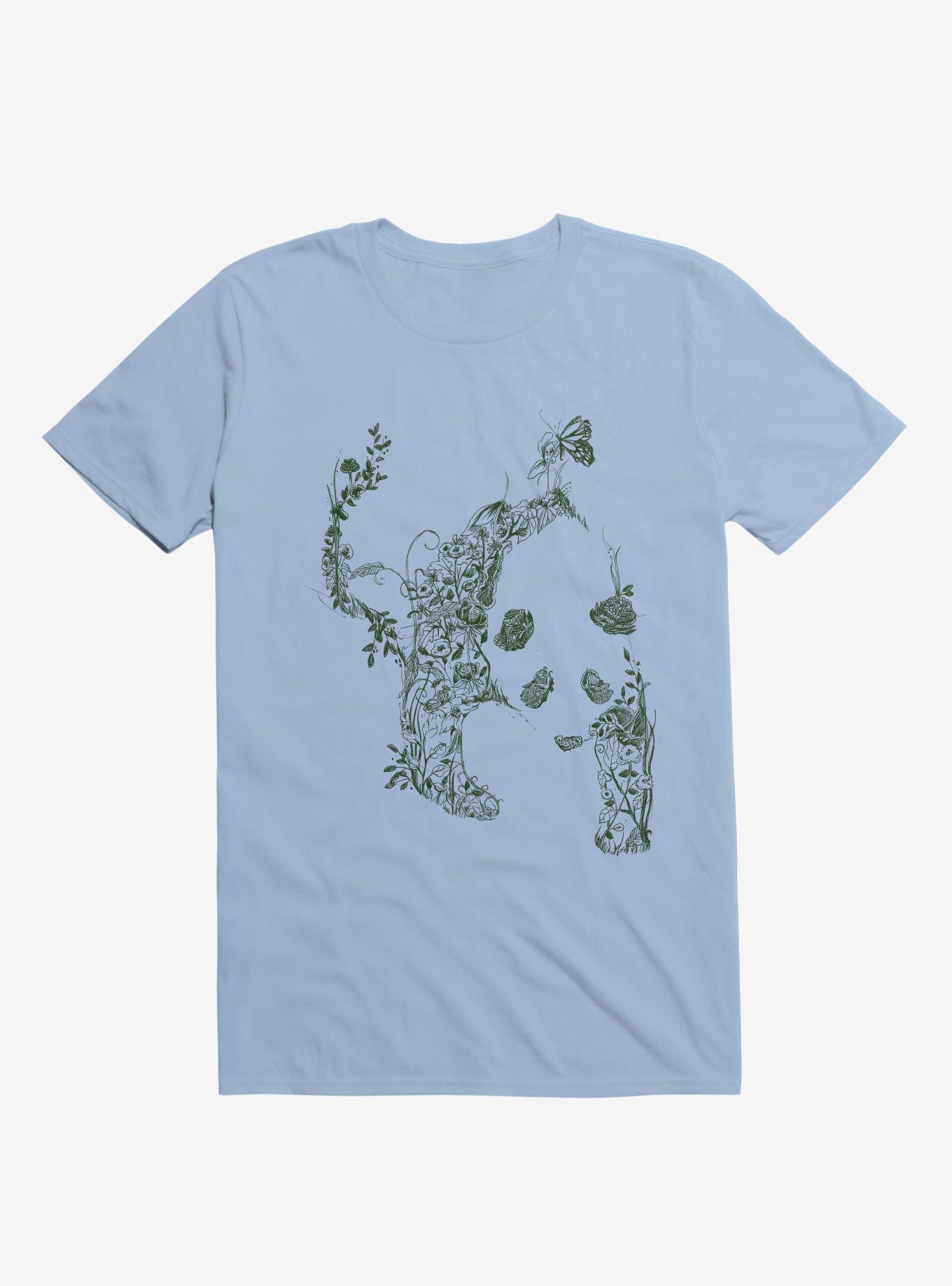 Sketch Of Nature Panda Light Blue T-Shirt, , hi-res