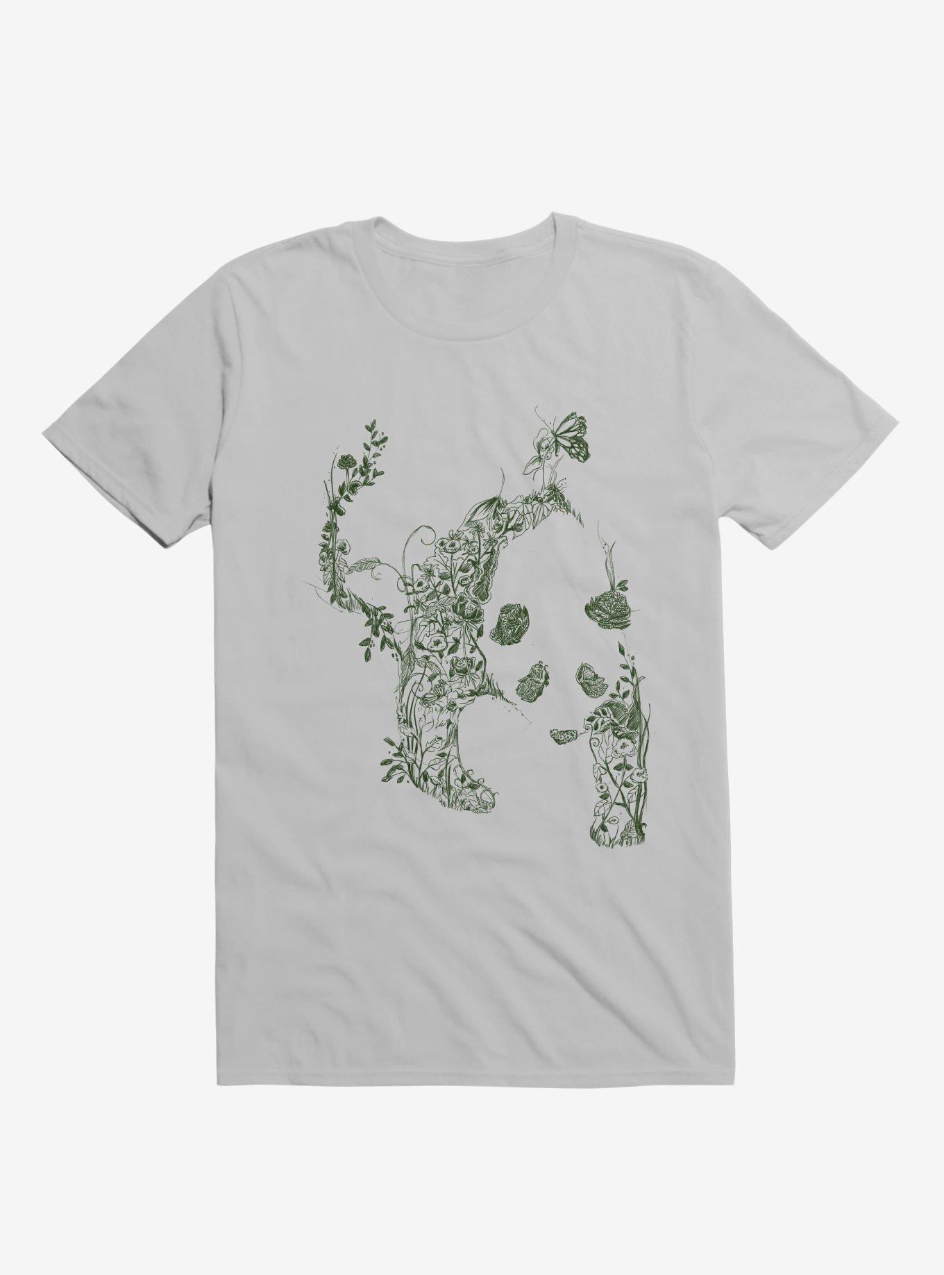 Sketch Of Nature Panda Ice Grey T-Shirt, , hi-res