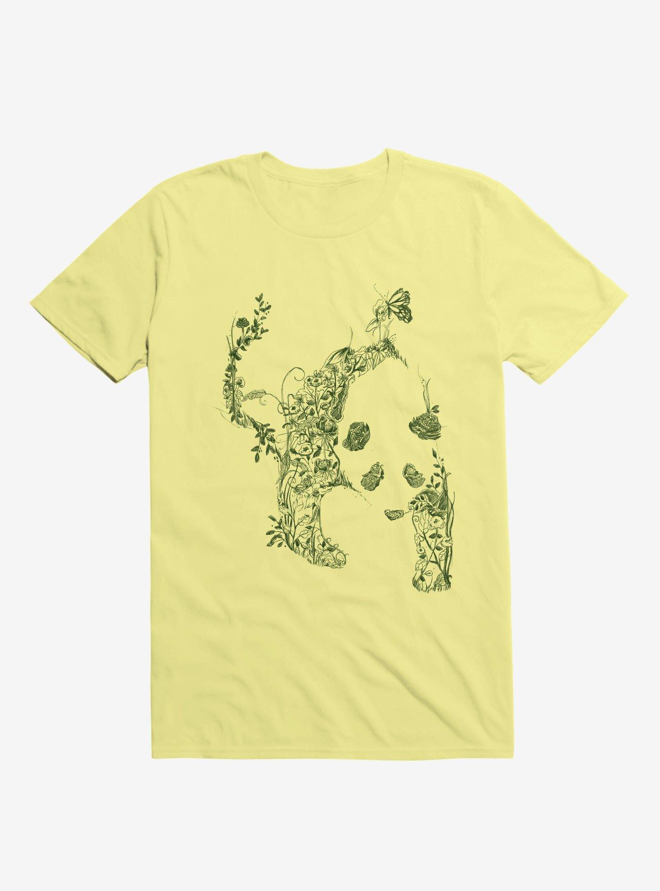 Sketch Of Nature Panda Corn Silk Yellow T-Shirt, , hi-res