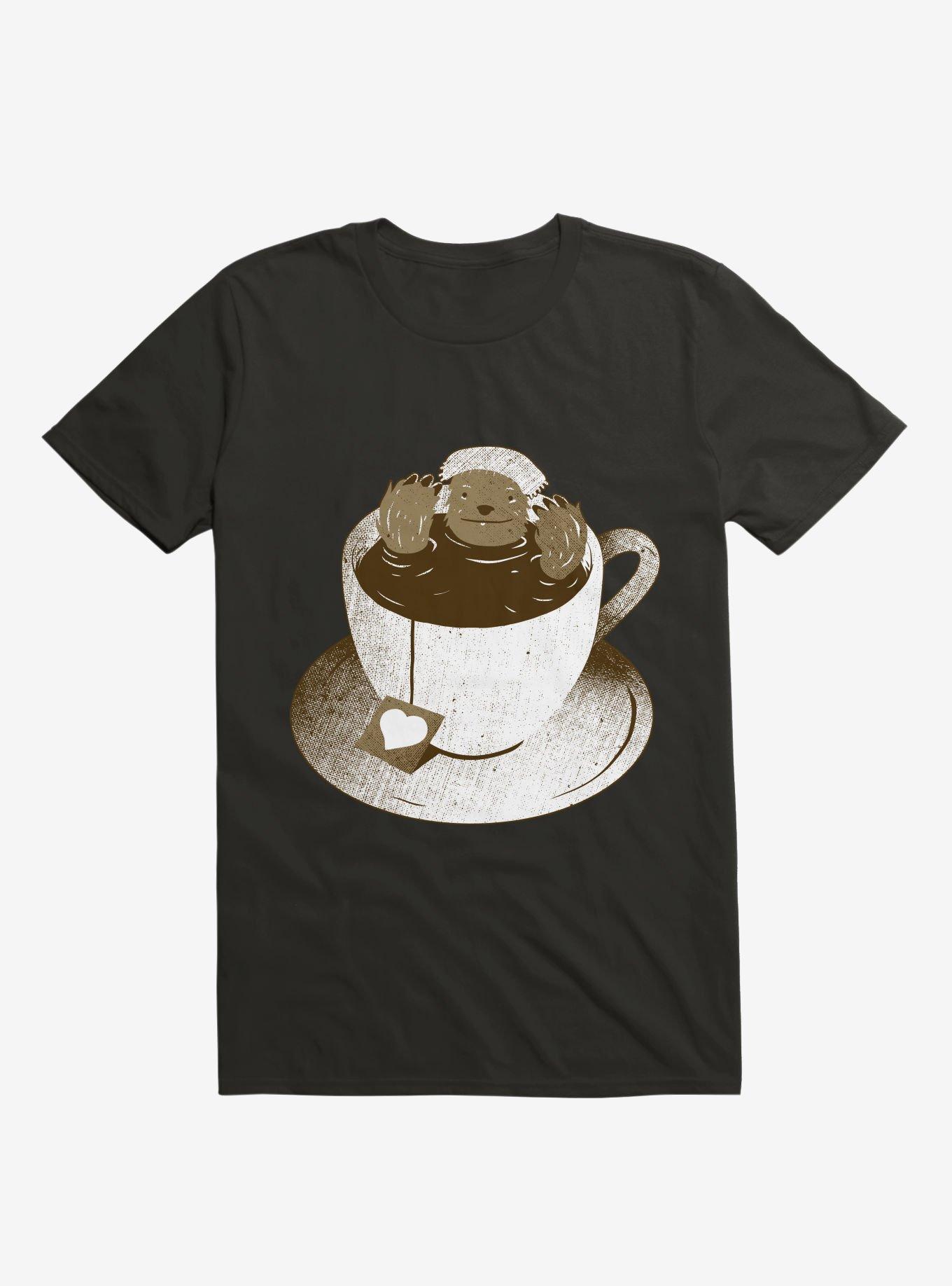 Monday Bath Sloth Coffee Black T-Shirt, , hi-res