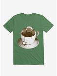 Monday Bath Sloth Coffee Kelly Green T-Shirt, KELLY GREEN, hi-res