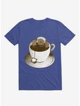Monday Bath Sloth Coffee Royal Blue T-Shirt, ROYAL, hi-res
