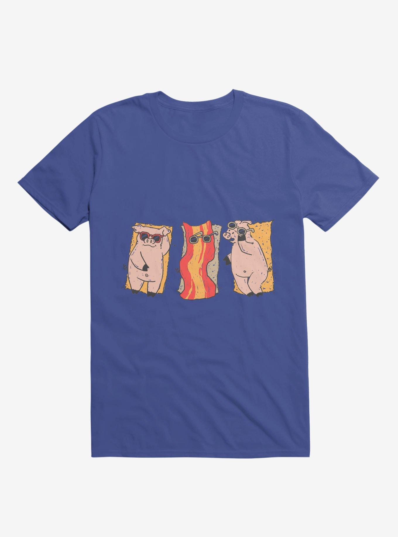 Sunscreen Pigs And Bacon Royal Blue T-Shirt