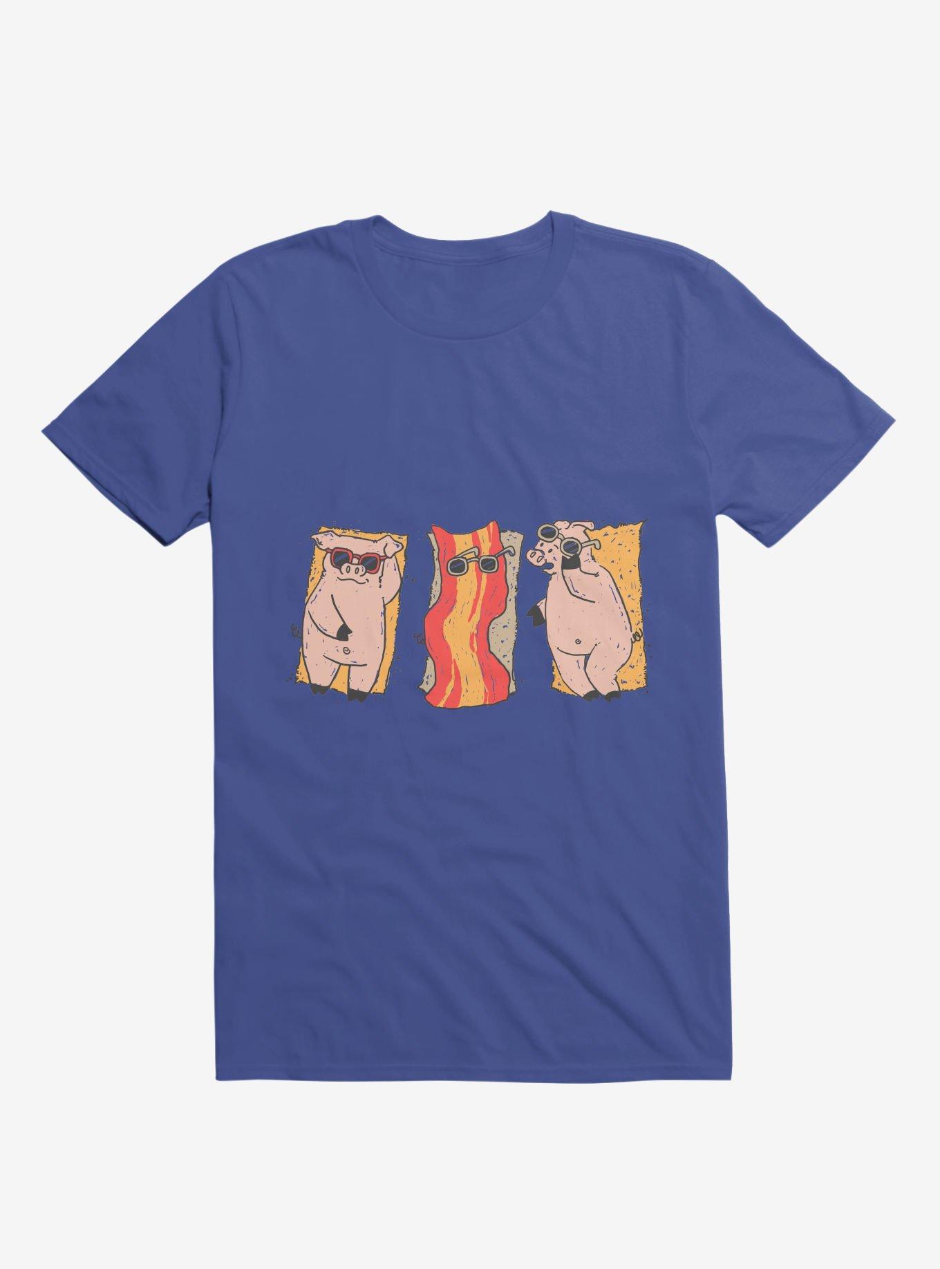Sunscreen Pigs And Bacon Royal Blue T-Shirt, , hi-res