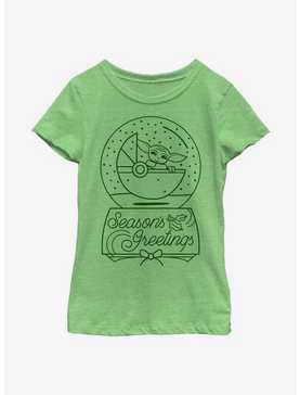 Star Wars The Mandalorian The Child Greetings Outline Youth Girls T-Shirt, , hi-res