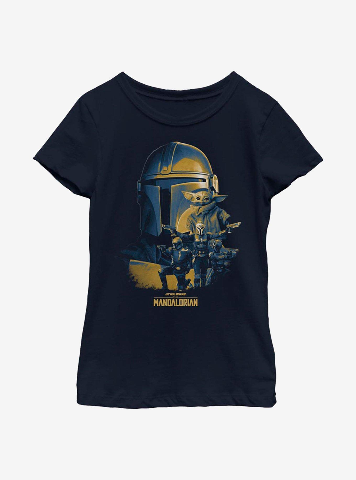 Star Wars The Mandalorian Mandomon Forever Youth Girls T-Shirt, NAVY, hi-res