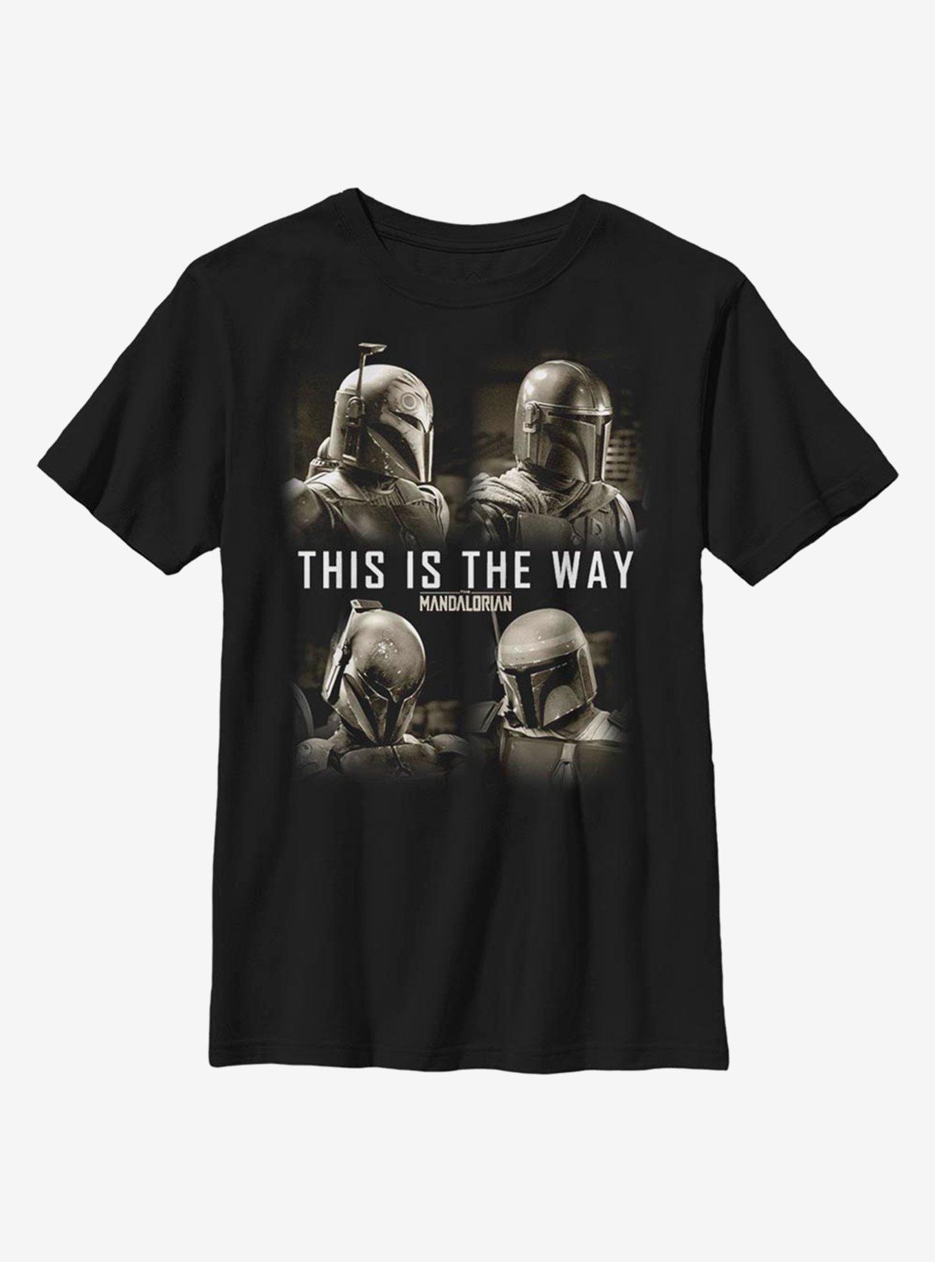 Star Wars The Mandalorian Mandomon Shore Youth T-Shirt, BLACK, hi-res