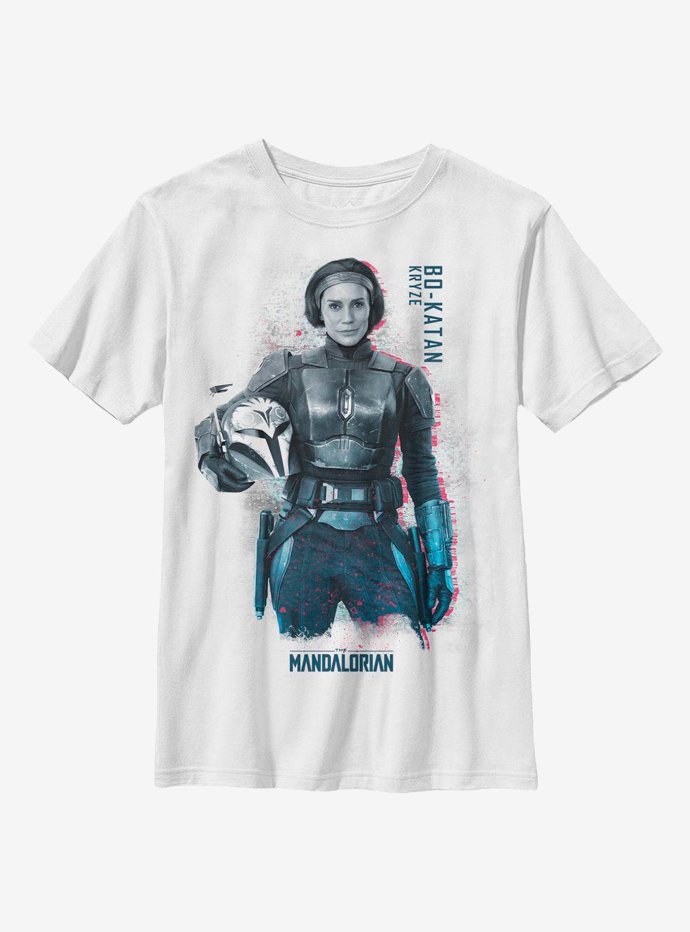 Star Wars The Mandalorian Bo-Katan Youth T-Shirt, WHITE, hi-res