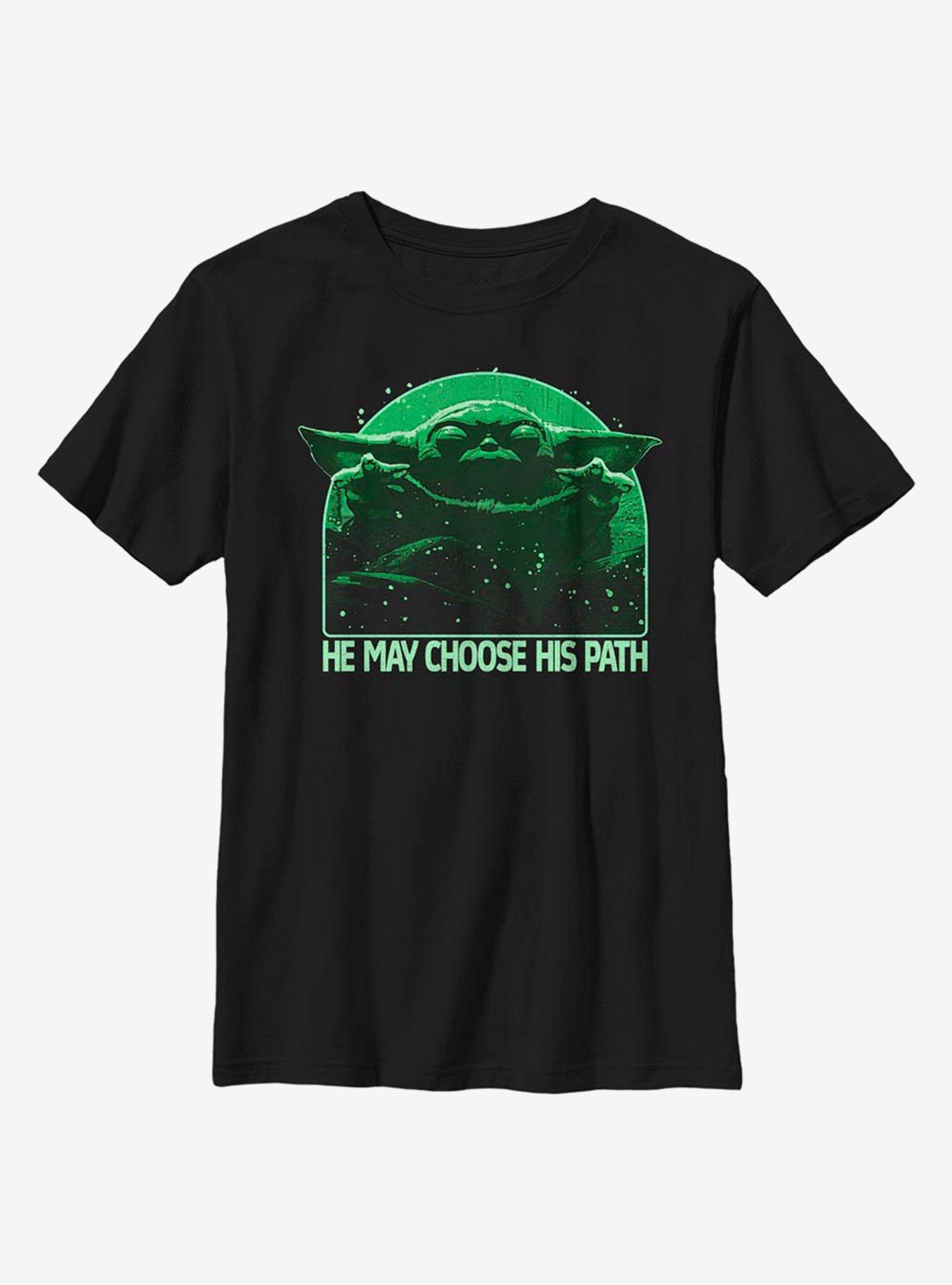 Star Wars The Mandalorian The Child Choose His Path Youth T-Shirt, BLACK, hi-res