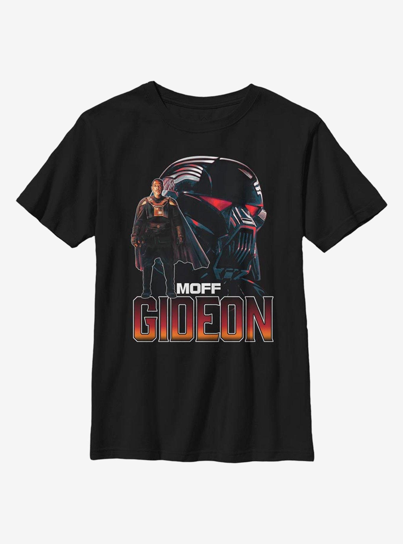 Star Wars The Mandalorian Moff Gideon Stance Youth T-Shirt, BLACK, hi-res