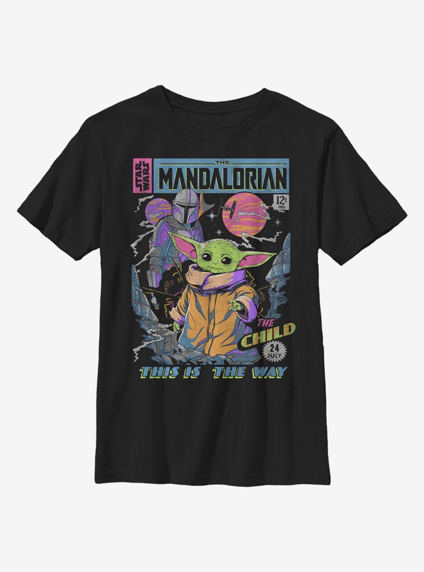 Star Wars The Mandalorian The Child Neon Poster Youth T-Shirt, , hi-res