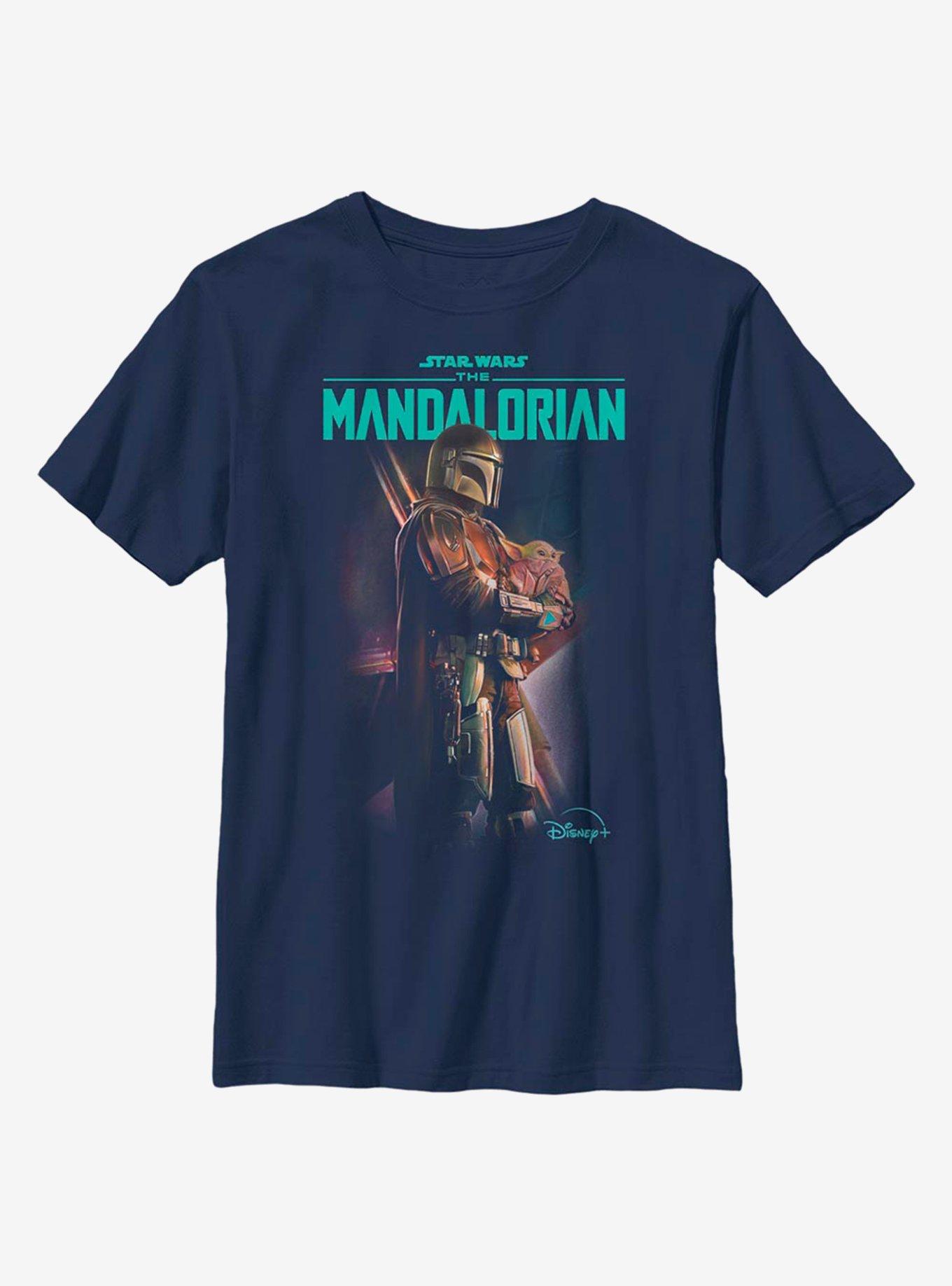 Star Wars The Mandalorian With Me The Child Youth T-Shirt, NAVY, hi-res