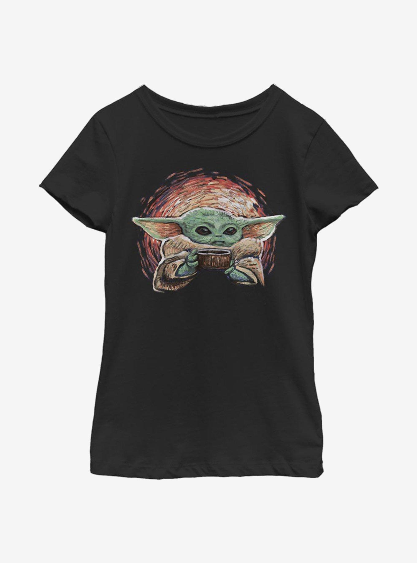 Star Wars The Mandalorian The Child Sipping Starries Youth Girls T-Shirt, , hi-res