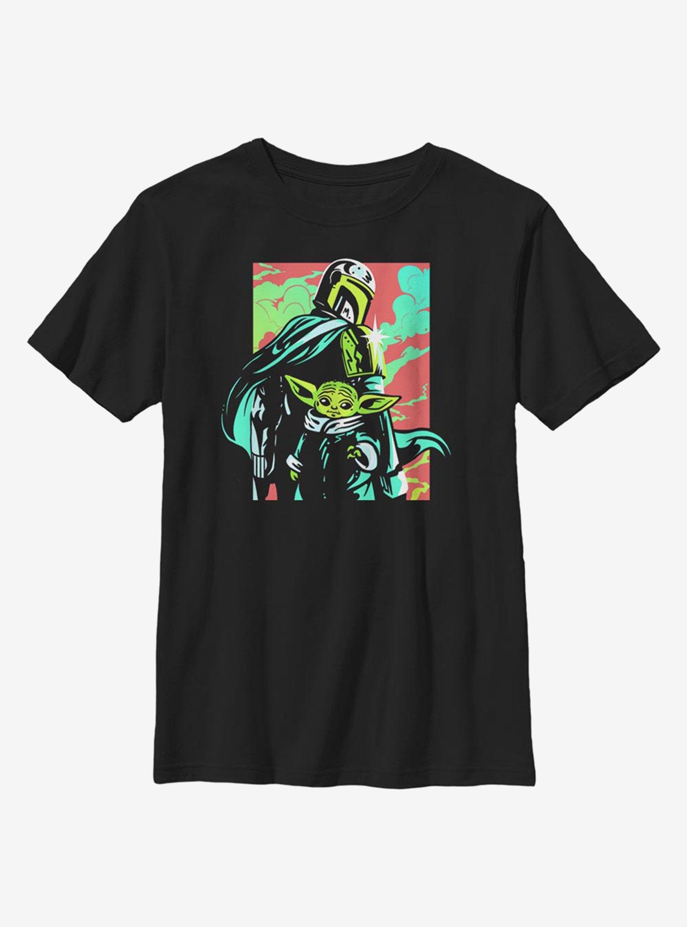 Star Wars The Mandalorian The Child Neon Mando Youth T-Shirt, , hi-res