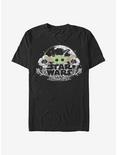 Star Wars The Mandalorian The Child Floral T-Shirt, BLACK, hi-res