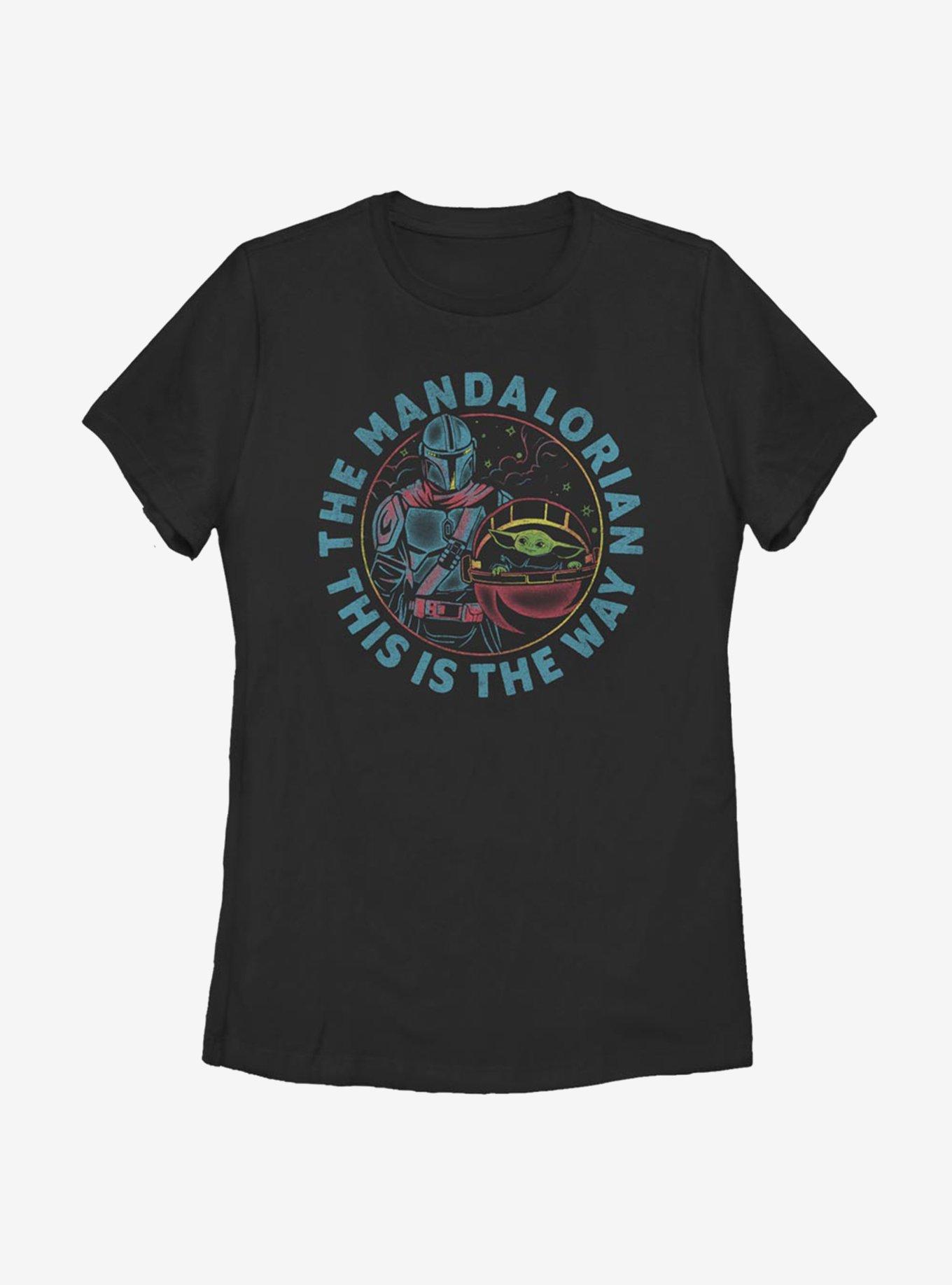 Star Wars The Mandalorian The Child Rainbow Womens T-Shirt, BLACK, hi-res