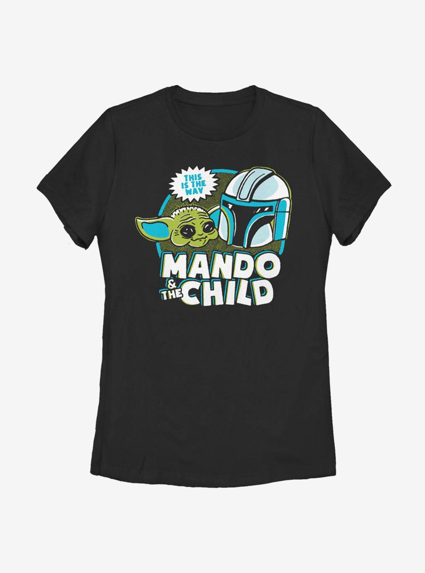 Star Wars The Mandalorian The Child Saturday Cartoon Womens T-Shirt, BLACK, hi-res