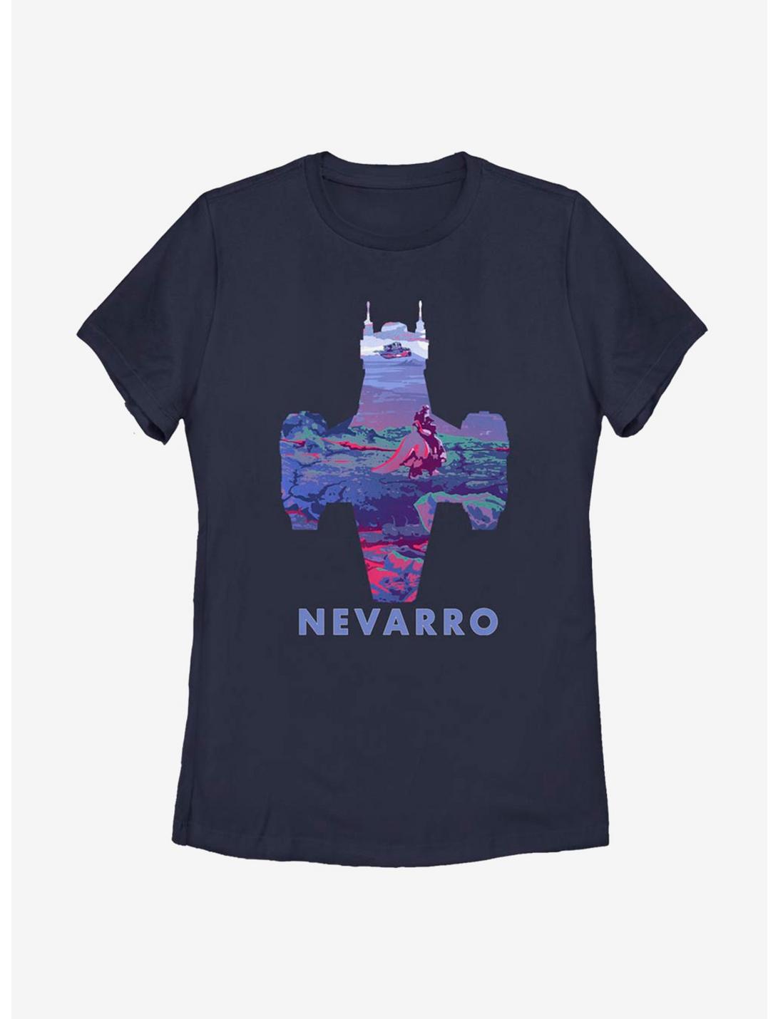 Star Wars The Mandalorian Travel Nevarro Womens T-Shirt, NAVY, hi-res