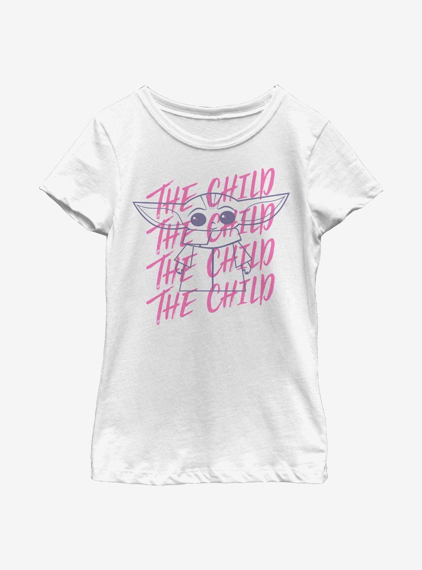 Star Wars The Mandalorian The Child Overlap Youth Girls T-Shirt, WHITE, hi-res